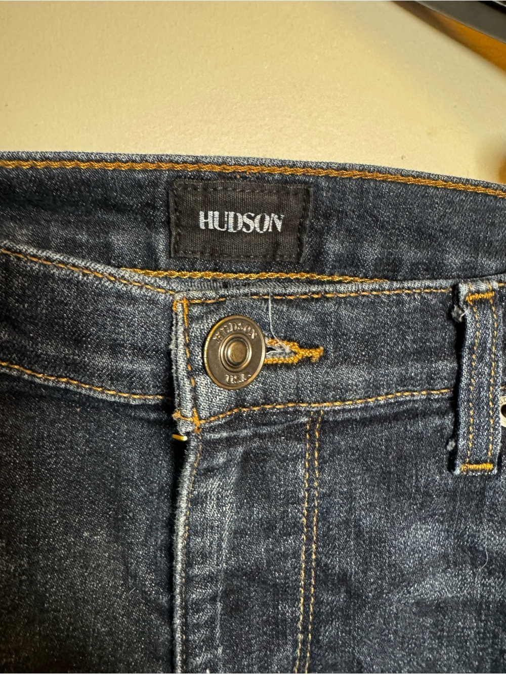 Hudson Krista Ankle Super Skinny with Raw Hem Dark Wash Jeans size 32 - Picture 2 of 10